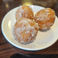Banh ran - little donuts with sweet mung bean paste at Onetrip with Local in Hanoi