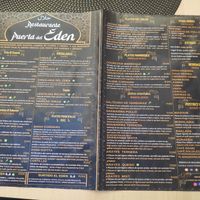 The menu at Restaurante Puerta del Edén in Cadiz