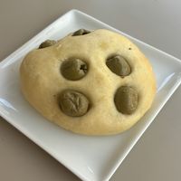 Olive focaccia  at Nepá in Milan