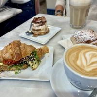 Savoury croissant and tiramisu   at Nepá in Milan