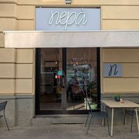 view from street at Nepá in Milan