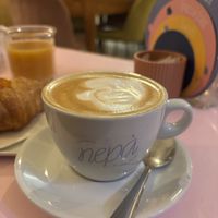 Almond cappuccino  #Veganuary at Nepá in Milan