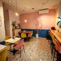 Seats inside at Nepá in Milan