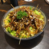 Poke bowl with avo and tempe.  at Benih Cafe in Kuta