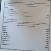 Menu at De Rama Cafe, Bar & Restaurant in Baku