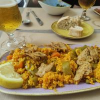 Paella con heura at Viva Chapata in Madrid