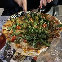 Arugula pizzaa  at Viva Chapata in Madrid