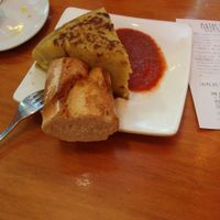 Vegan spanish omelette at Viva Chapata in Madrid