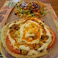 No pollo arepa at Viva Chapata in Madrid