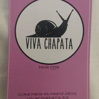 Business card at Viva Chapata in Madrid