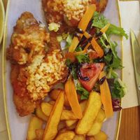 Milanesa mmmm at Viva Chapata in Madrid