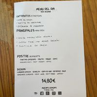 Menú del día 20 dic 2025 at Viva Chapata in Madrid