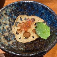 lotus root palate cleanser at Kinara By Vikas Khanna - JA Lake View Hotel in Dubai