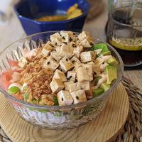 Tofu poke bowl at Greens in Lanzarote