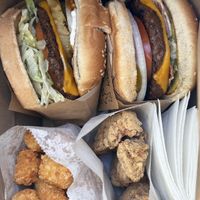 so happy when there’s an island teriyaki burger in the menu :’)  at Nice Burger in Irvine