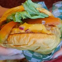 Not burguer chiken crispy at Buller Brewing Palermo in Buenos Aires