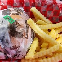 Not chicken burger at Buller Brewing Palermo in Buenos Aires