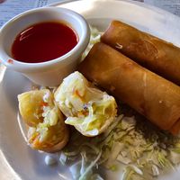 Vegan Spring roll inside at Tacoma Szechuan in Lakewood