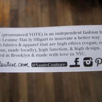 Description at Vaute Couture in New York City