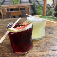 Cocktails  at Pak'al Fresh in Valladolid