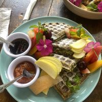 Vegan Waffles  at Pak'al Fresh in Valladolid