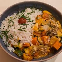 Vegetable curry at Artemisa Sol in Madrid