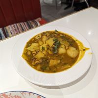 Aloo bodi tama (potato, bamboo, beans) at The Momos Hub in Sydney