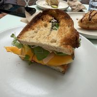 Houseplant - the breakfast sandwich (subbed out the donut for sourdough dough)   at Hook and Press in Santa Barbara