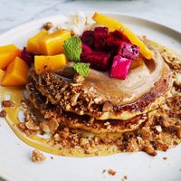 Breakfast Carrot Cake Pancakes were the best! at H Hotel El Nido in El Nido