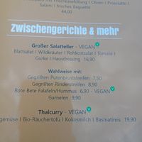 Menue at Café Restaurant Oberwaldhaus in Darmstadt