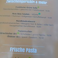 Menue at Café Restaurant Oberwaldhaus in Darmstadt