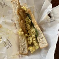 Scrambled eggs sandwichh  at Kynd Kulture in Bangkok