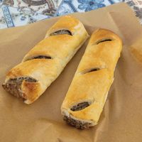 Vegan Sausage Rolls at The Wild Oak Cafe in Llanidloes