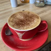 Almond milk mochaa  at The Wild Oak Cafe in Llanidloes