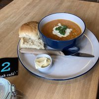 Sweet potato soupp  at The Wild Oak Cafe in Llanidloes