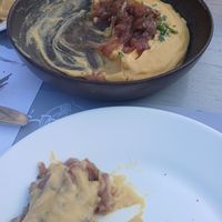 Fava puree (apologies for the half eaten state of the dish!) at Kappos Etsi in Aegina