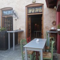 Image of the inside seating entrance from where we were sitting in the courtyard at Kappos Etsi in Aegina