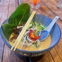 Incredibly tasty vegan ramen with soy crumble😍 at Taboe Bar & Keuken in Zwolle