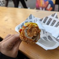 Vegan hot dog at The Deli in Brighton