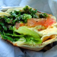 Hummus Tabouli Garden Rolled at Aladdin's Eatery in Boardman