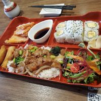 chicken teriyaki bento at Vegan Shoku in Vancouver