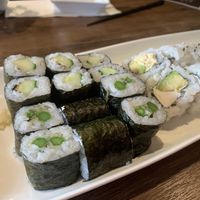 Asparagus maki   at Vegan Shoku in Vancouver