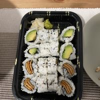 Inari and avocado rolls  at Vegan Shoku in Vancouver