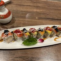 Rainbow roll  at Vegan Shoku in Vancouver