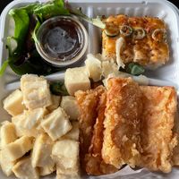 tofu bento box   at Vegan Shoku in Vancouver