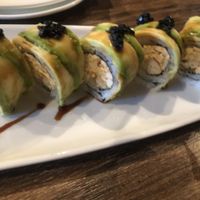 Green dragon roll   at Vegan Shoku in Vancouver