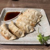 Gyozas  at Vegan Shoku in Vancouver