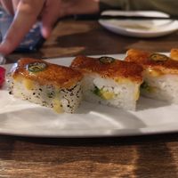 Salmon Oshi at Vegan Shoku in Vancouver