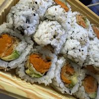 Avocado yam roll  at Vegan Shoku in Vancouver