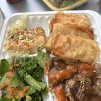 Vegan Beef Dinner Box   at Vegan Shoku in Vancouver